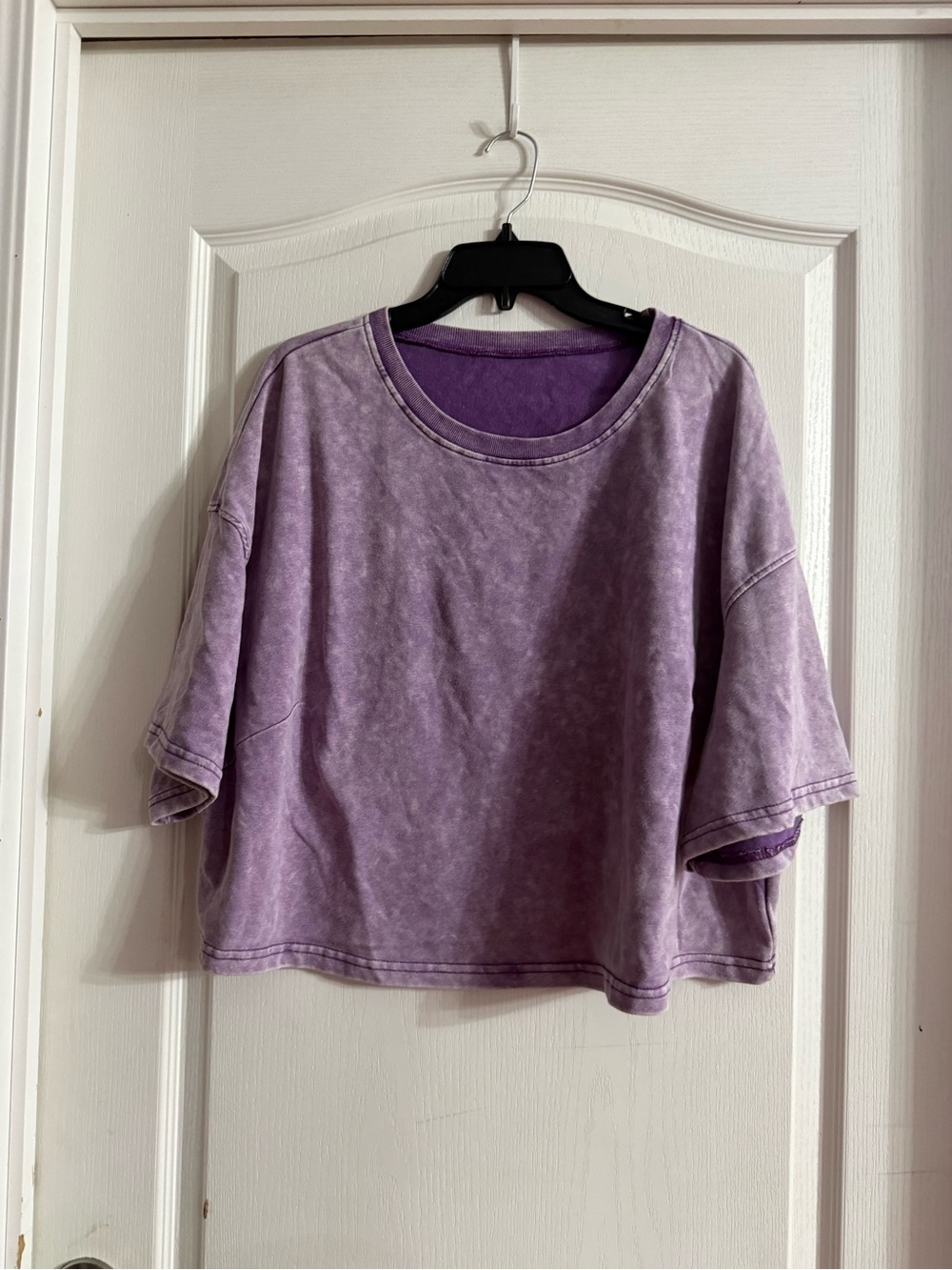 Unbranded Women’s Washed Purple Crop Top Sz XL. SP-56
